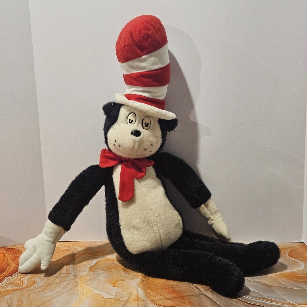Vintage 1995 Dr Seuss Cat in the Hat Plush 30" Macys Exclusive Random House